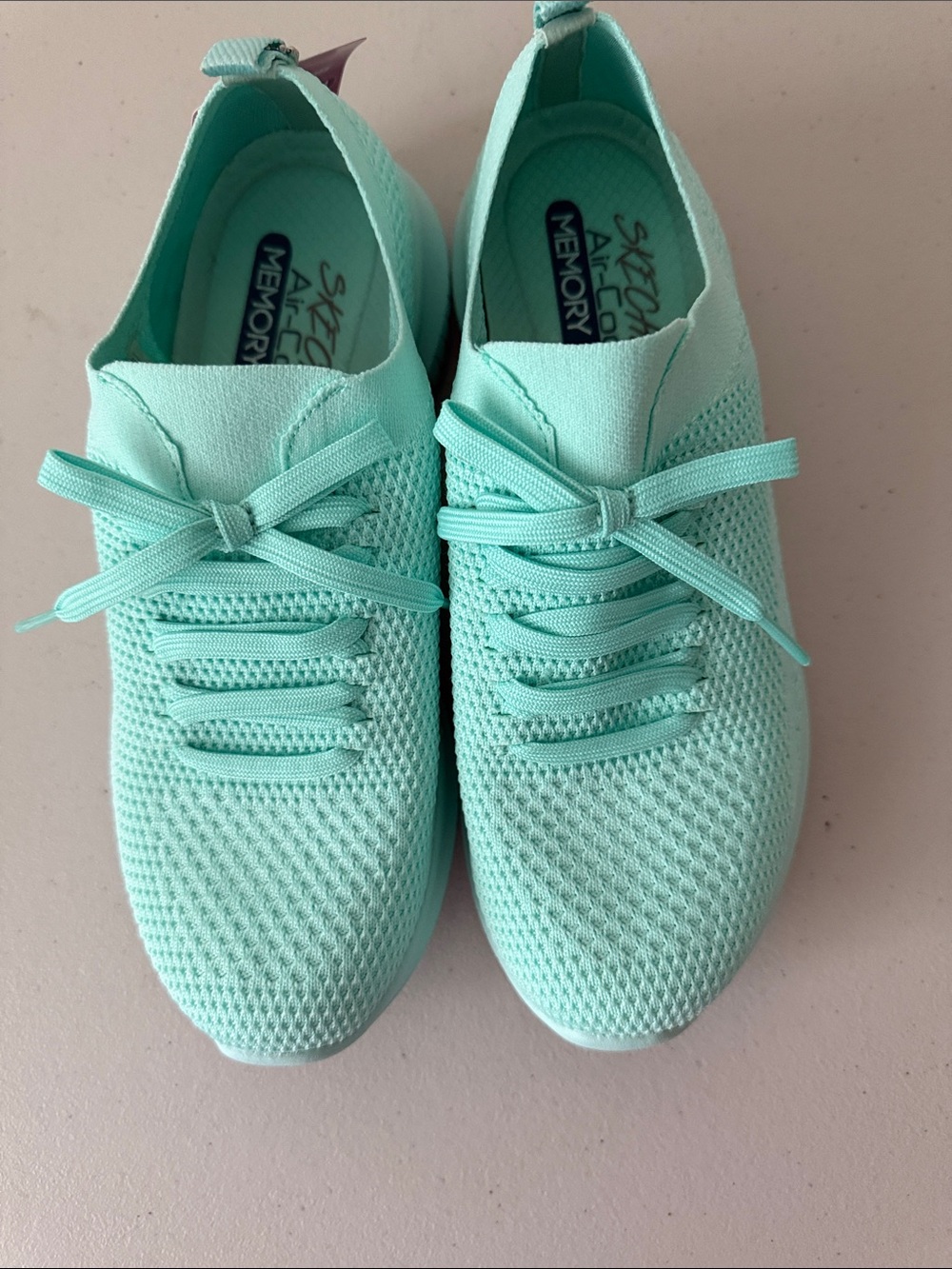 Skechers Women’s Aqua Knit Slip-On Sneaker - Seafoam
